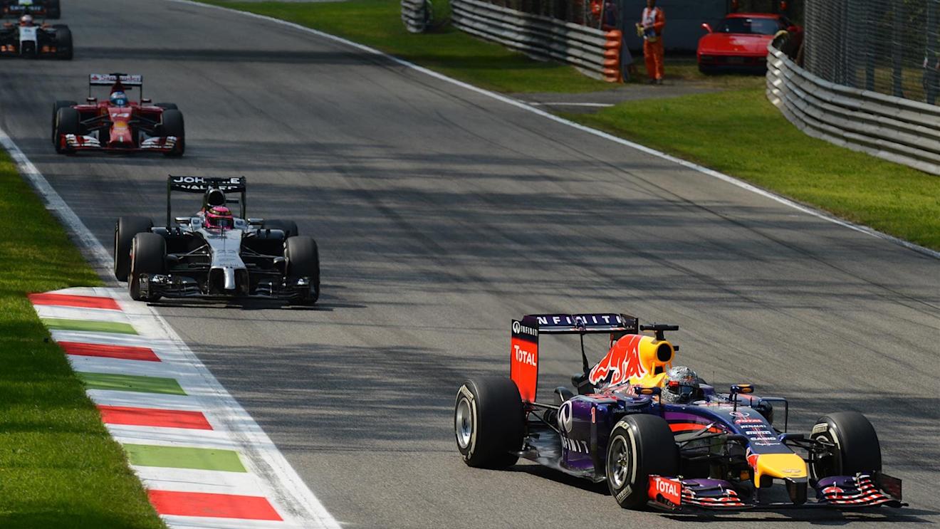 Sebastian Vettel (GER) Red Bull Racing RB10. Formula One World Championship, Rd13, Italian Grand Prix, Monza, Italy, Race Day, Sunday, 7 September 2014