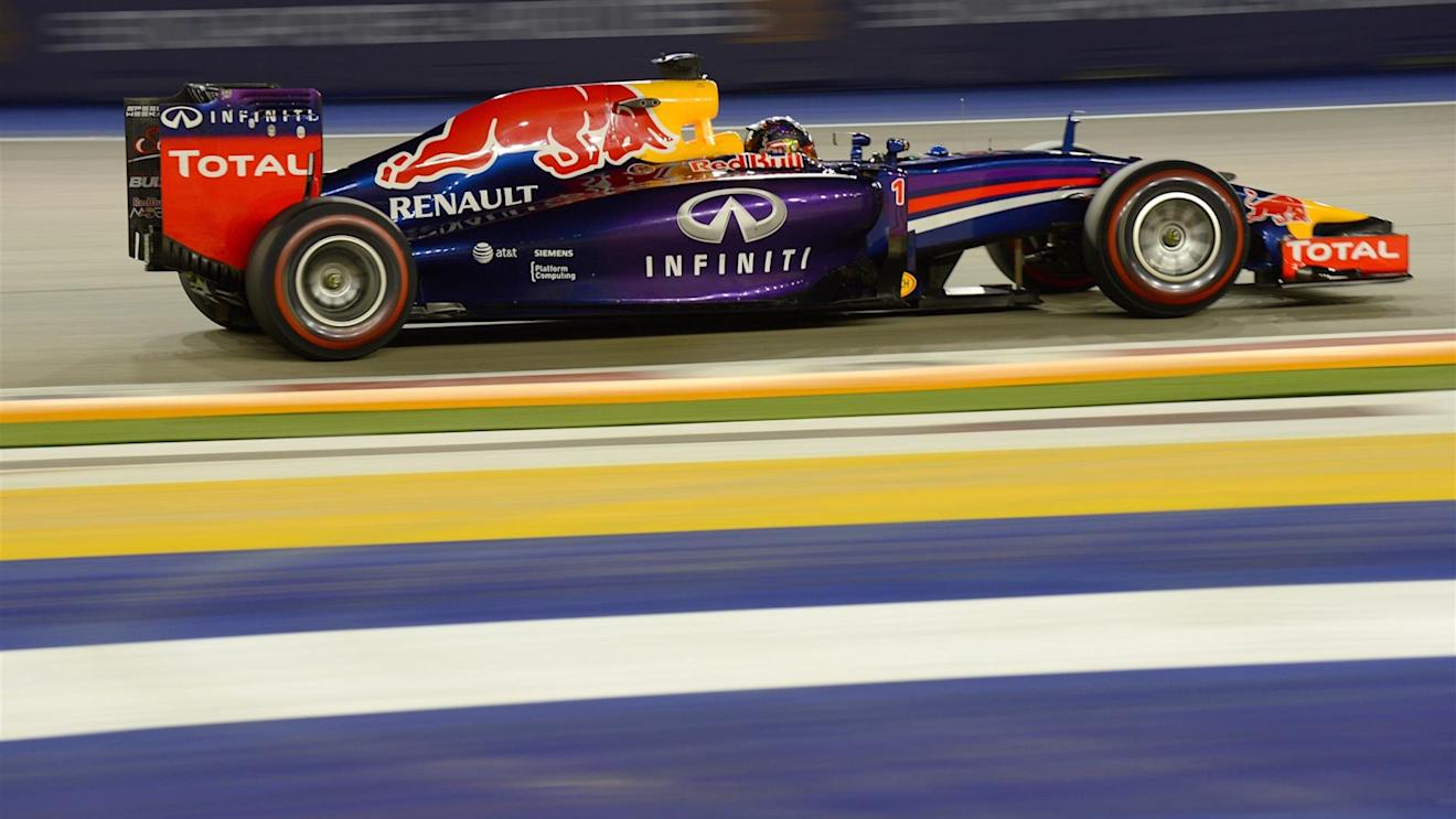 Sebastian Vettel (GER) Red Bull Racing RB10. Formula One World Championship, Rd14, Singapore Grand Prix, Marina Bay Street Circuit, Singapore, Practice, Friday, 19 September 2014