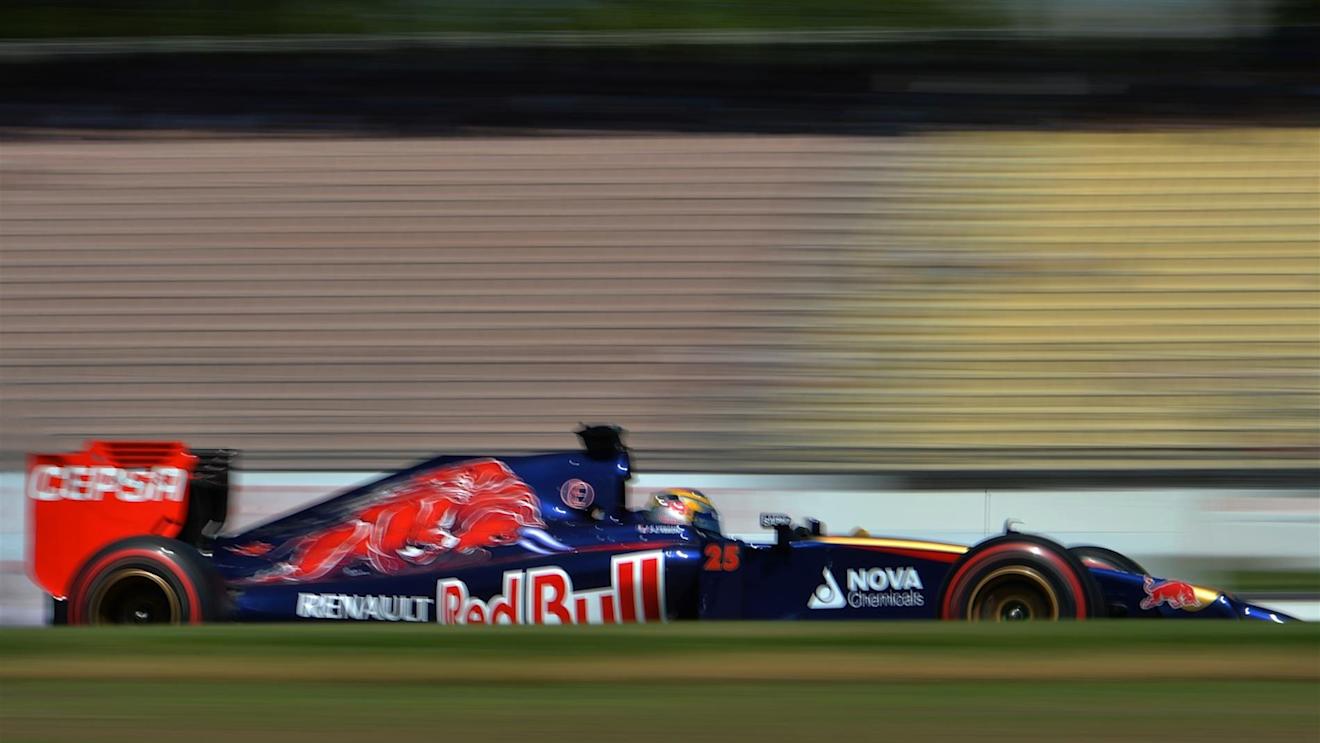 Jean-Eric Vergne (FRA) Scuderia Toro Rosso STR9. Formula One World Championship, Rd10, German Grand Prix, Practice, Hockenheim, Germany, Friday, 18 July 2014