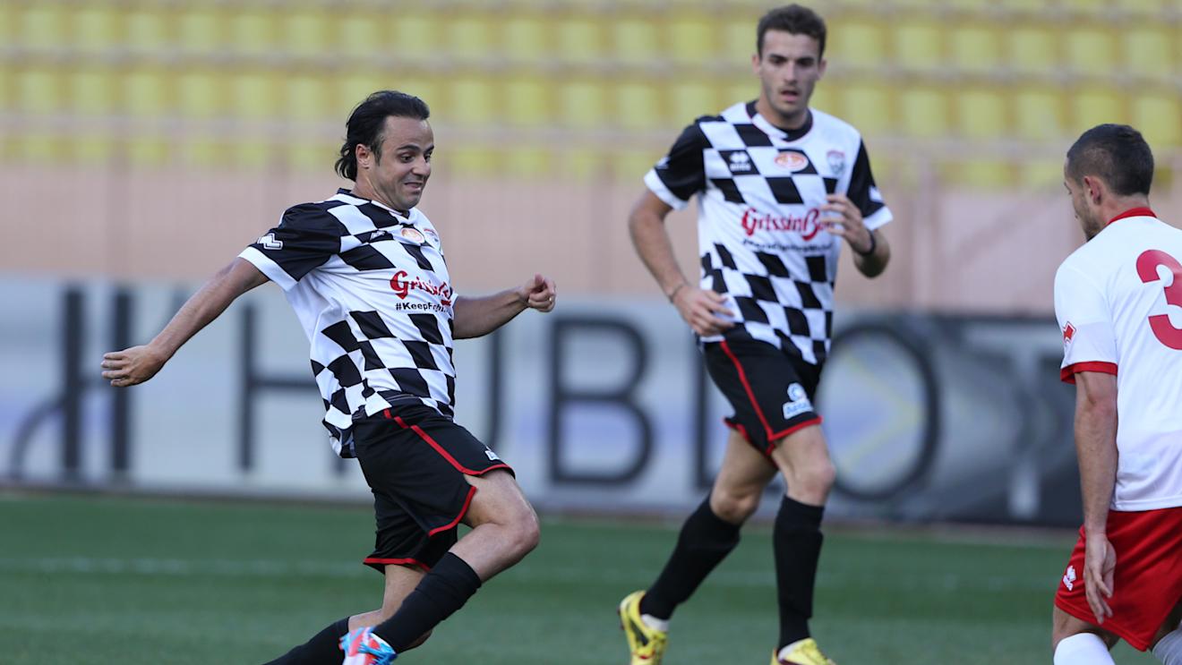 Felipe Massa (BRA) Williams and Jules Bianchi (FRA) Marussia F1 Team at the Nazionale Piloti Football Match. Formula One World Championship, Rd6, Monaco Grand Prix, Preparations, Monte-Carlo, Monaco, Tuesday, 20 May 2014