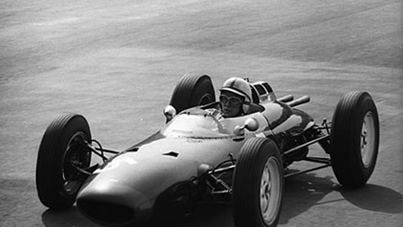 Spa, June 1962: John Surtees climbed from 11th on the grid to finish fifth in the Belgian Grand Prix in the Lola Mk4-Climax. His season highlights were pole in Holland and second places in Britain and Germany. © Schlegelmilch © No reproduction without permission.