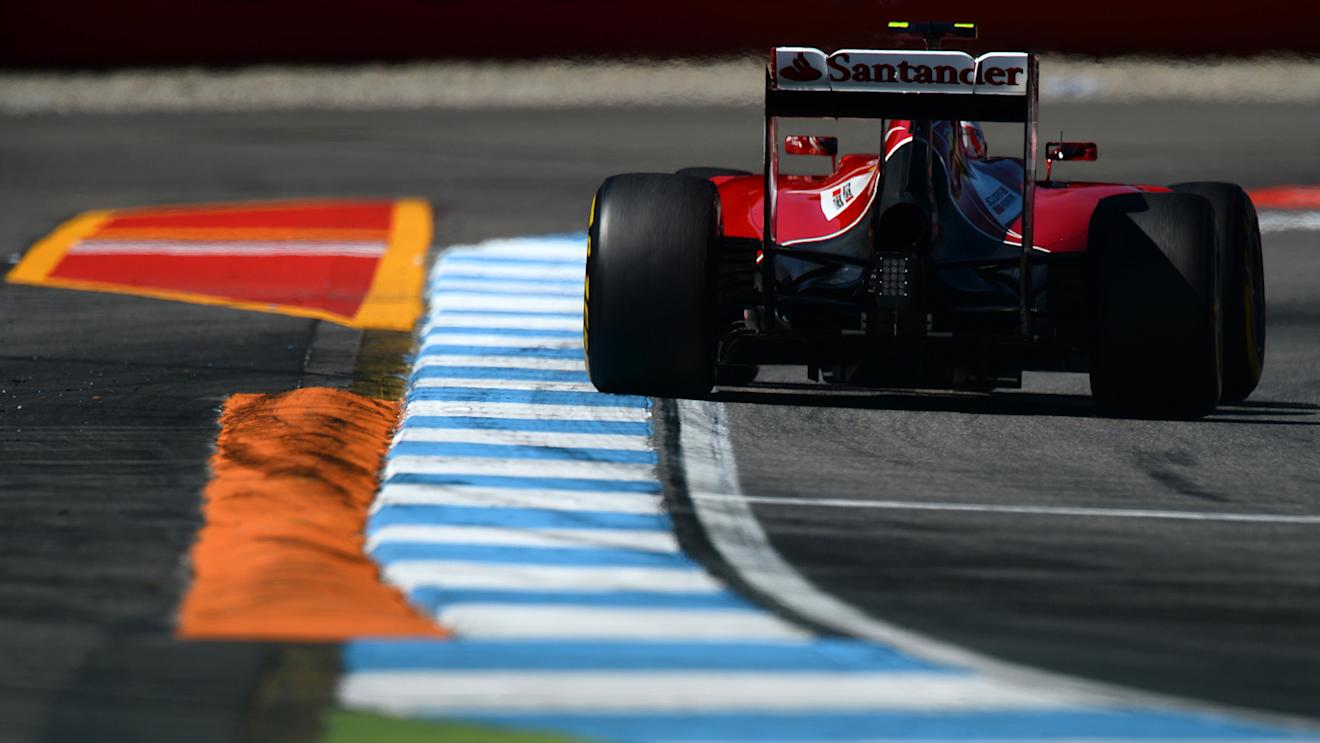 Kimi Raikkonen (FIN) Ferrari F14 T.
Formula One World Championship, Rd10, German Grand Prix, Practice, Hockenheim, Germany, Friday 18 July 2014.


