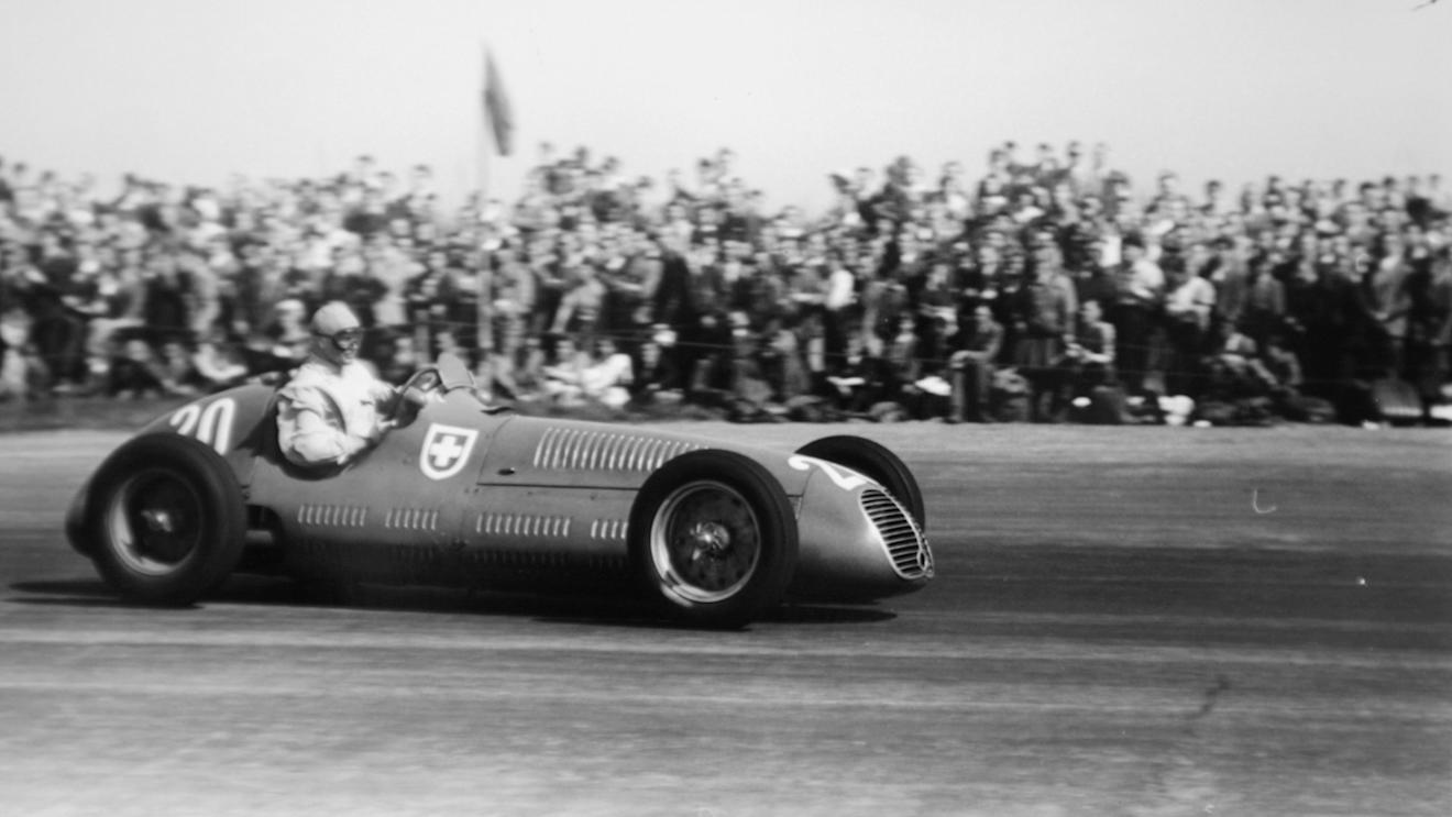 Baron Emmanuel de Graffenried (Maserati 4CLT/48). 1950 British Grand Prix. Silverstone, Great Britain. 13 May 1950. World Copyright - LAT Photographic