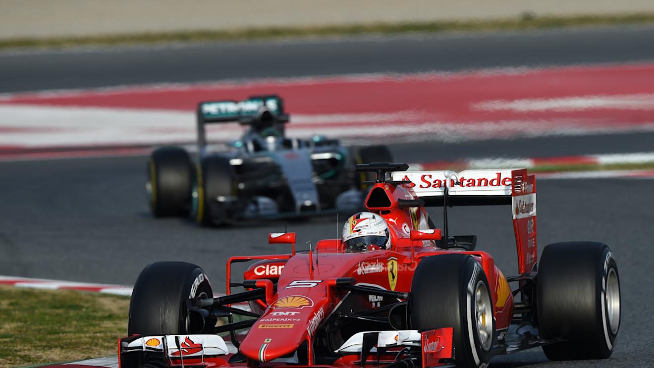 Sebastian Vettel (GER) Ferrari SF15-T at Formula One Testing, Day Four, Barcelona, Spain, 1 March 2015.
