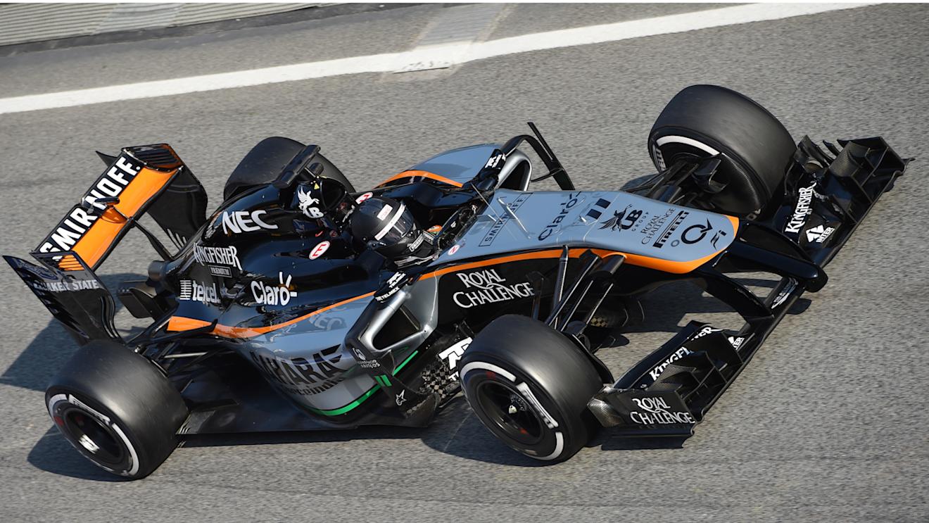 Sergio Perez (MEX) Force India VJM07 at Formula One Testing, Day One, Barcelona, Spain, 19 February 2015.
