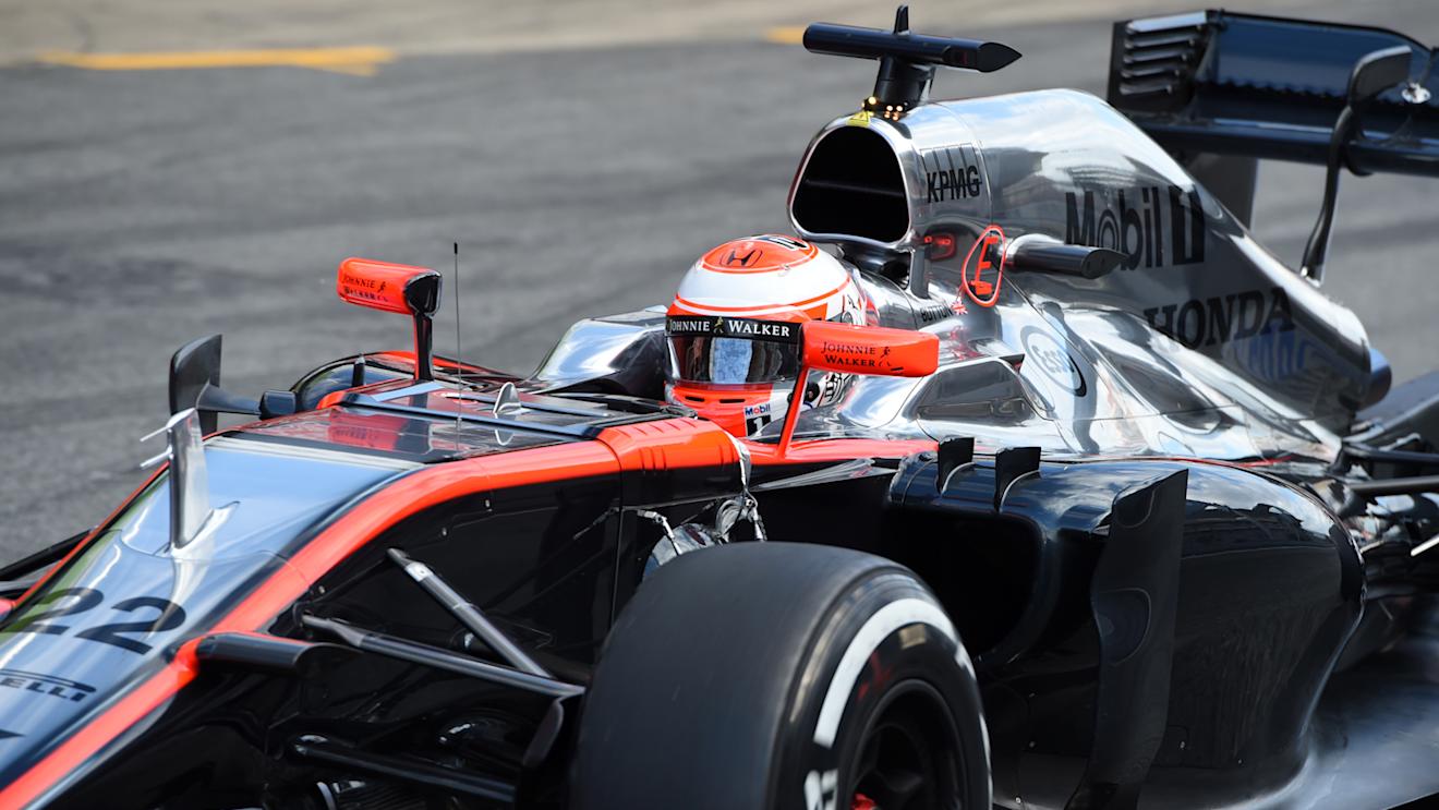 Jenson Button (GBR) McLaren MP4-30 at Formula One Testing, Day One, Barcelona, Spain, 26 February 2015.
