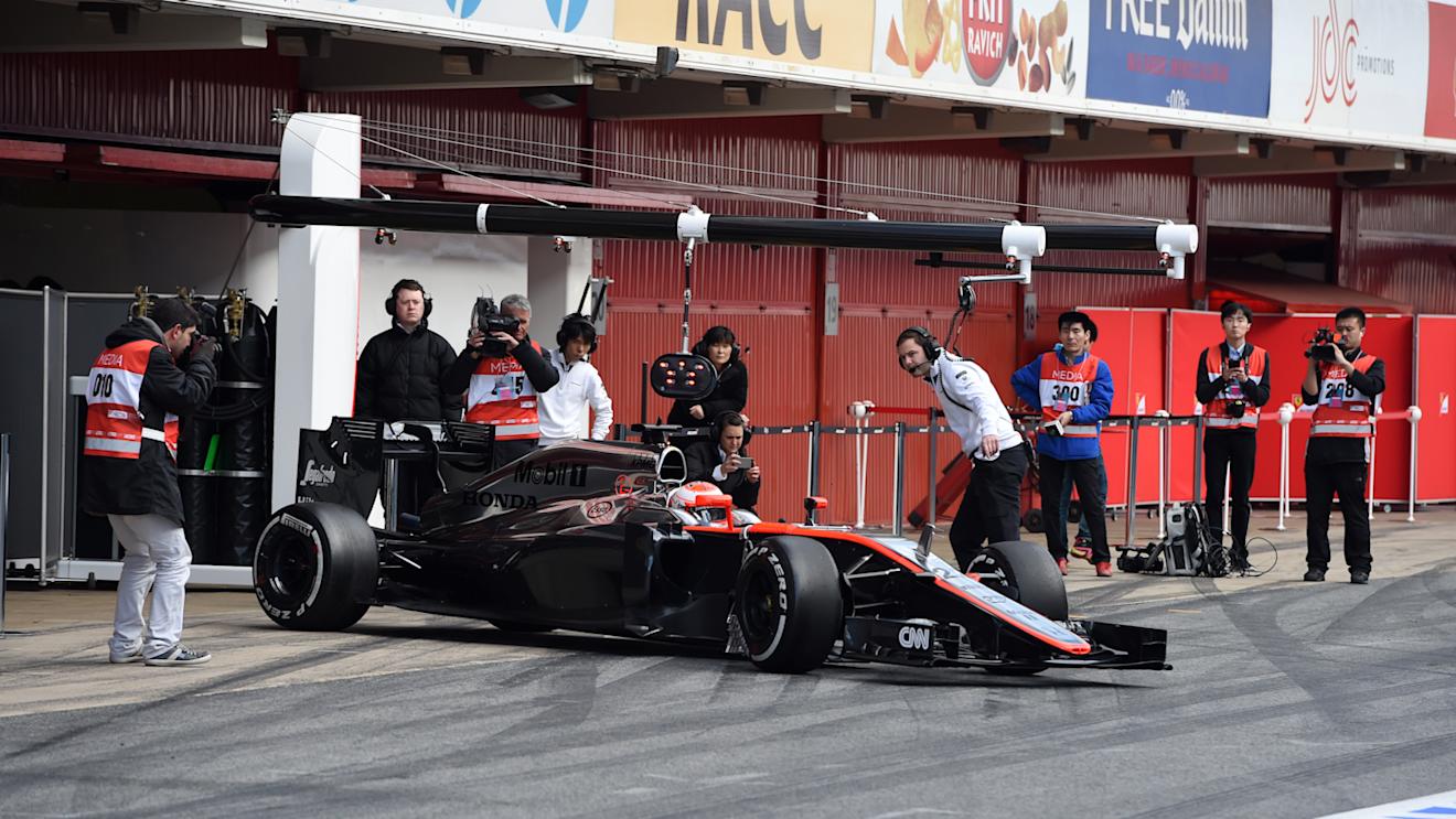 Jenson Button (GBR) McLaren MP4-30 at Formula One Testing, Day One, Barcelona, Spain, 26 February 2015.