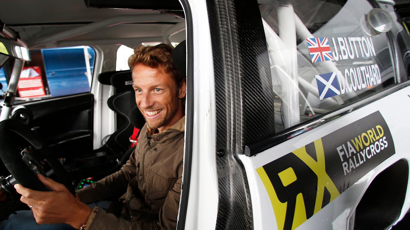 McLaren's Jenson Button samples a JRM Racing-prepared MINI RX Supercar at the UK's Lydden Hill circuit, home to the British round of the FIA World Rallycross Championship © FIA World Rallycross Championship