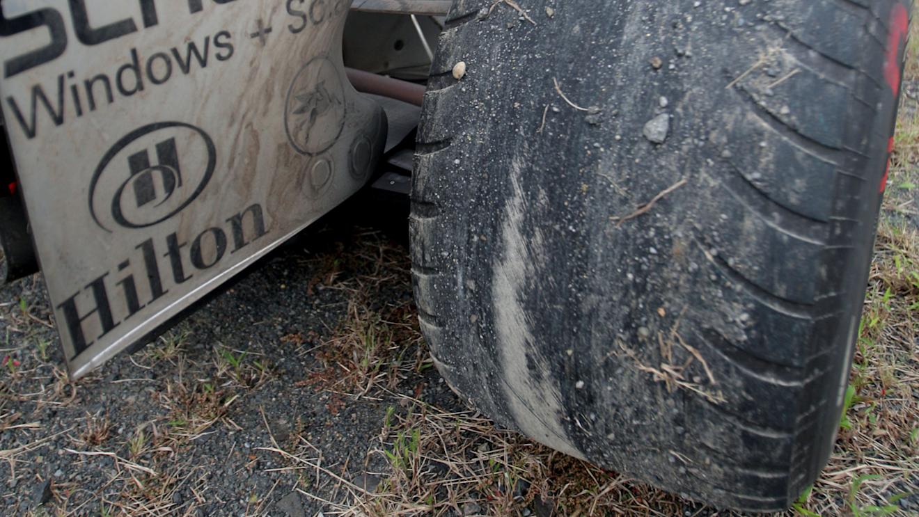 The rear tyres on Lewis Hamilton's McLaren Mercedes MP4/22 after he retired from the race. Formula One World Championship, Rd16, Chinese Grand Prix, Race Day, Shanghai International Circuit, Shanghai, China, Sunday 7 October 2007.
 © Sutton Motorsport Images