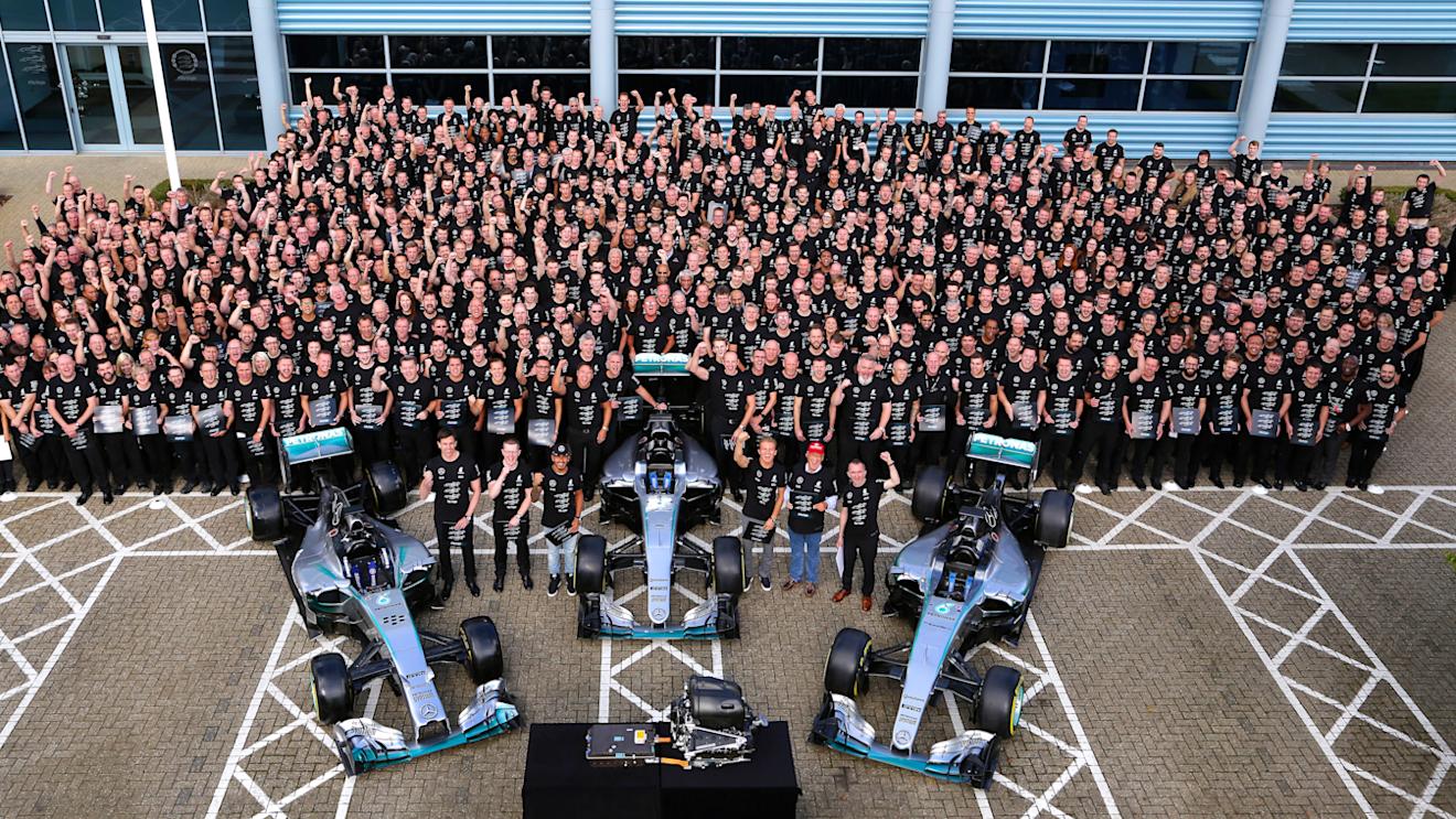 Mercedes celebrate their 2016 constructors' championship triumph ©  Mercedes-Benz Grand Prix Ltd.
