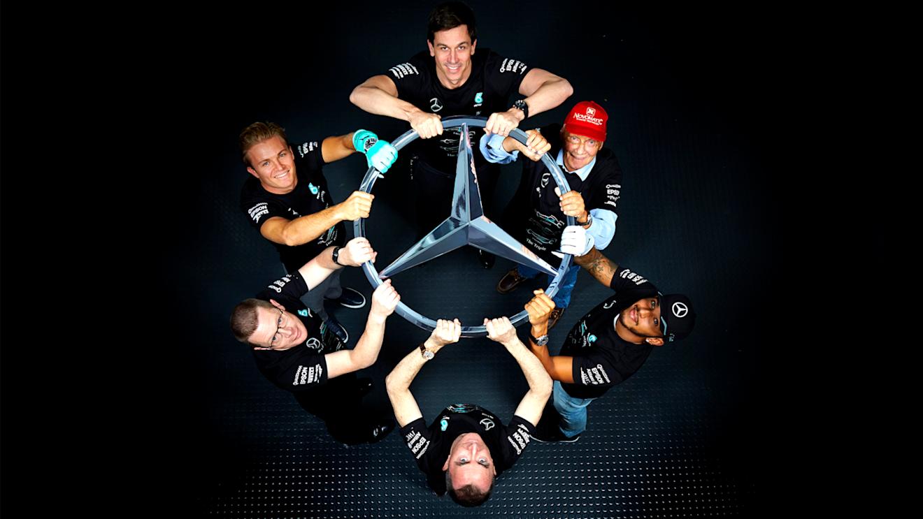 Mercedes celebrate their 2016 constructors' championship triumph ©  Mercedes-Benz Grand Prix Ltd.
