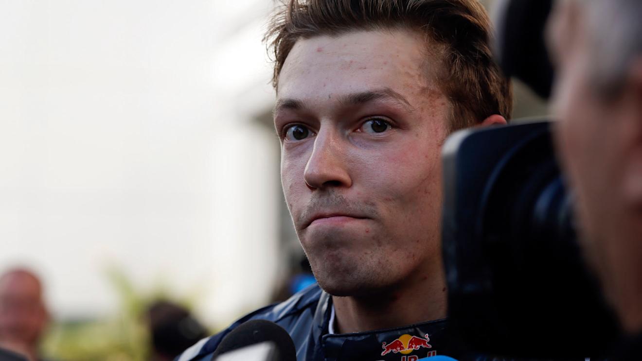 Daniil Kvyat (RUS) Red Bull Racing talks to the media at Formula One World Championship, Rd4, Russian Grand Prix, Race, Sochi Autodrom, Sochi, Krasnodar Krai, Russia, Sunday 1 May 2016.