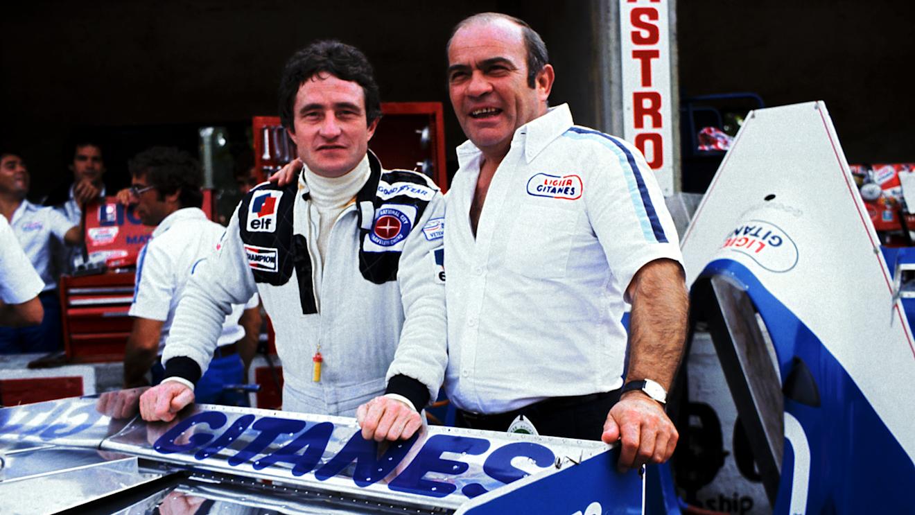 (L to R): Patrick Depailler (FRA) Tyrrell, who finished the race in eleventh position, was announced by Guy Ligier (FRA) Ligier Team Owner as a Ligier driver for the 1979 season during practice. 
Italian Grand Prix, Rd 14, Monza, Italy, 10 September 1978.
BEST IMAGE  © ©Sutton Motorsport Images