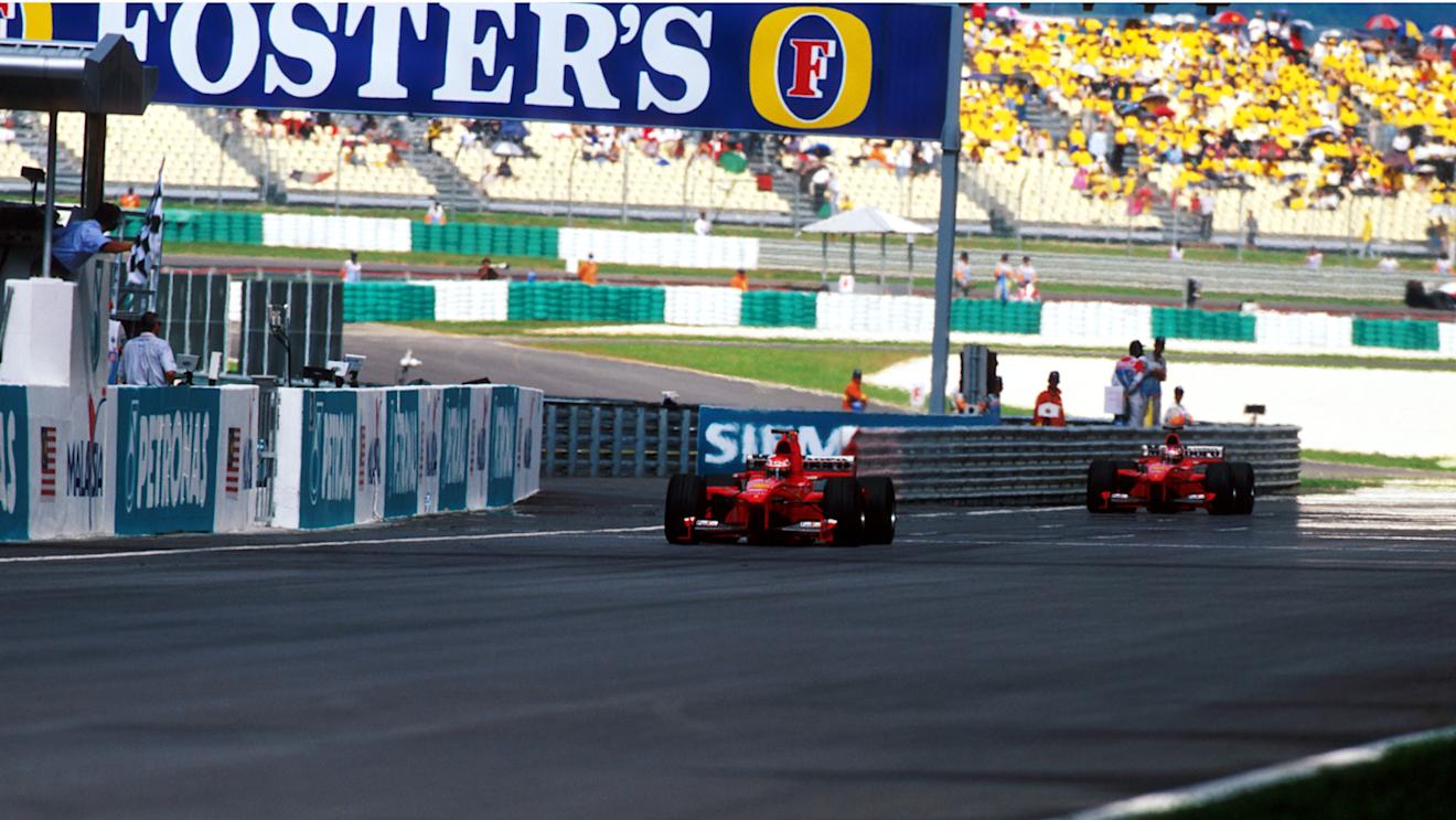 Eddie Irvine (GBR) Ferrari F399 took a victory aided by second placed team mate Michael Schumacher (GER) that kept his championship hopes alive.
Malaysian Grand Prix, Sepang, 17 October 1999.
 © ©Sutton Motorsport Images