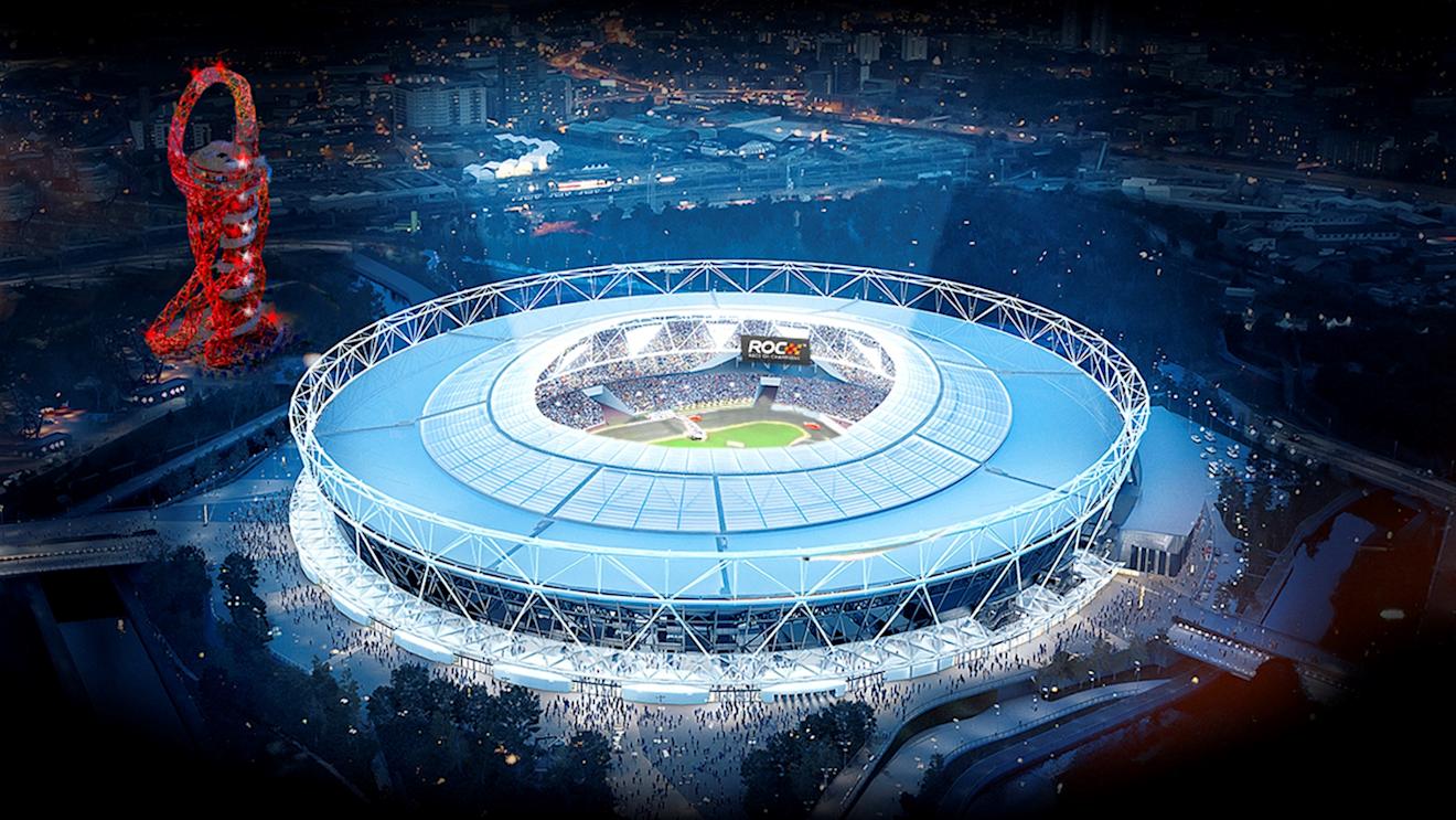 An artists impression of London's Olympic Park in ROC trim. © Race Of Champions