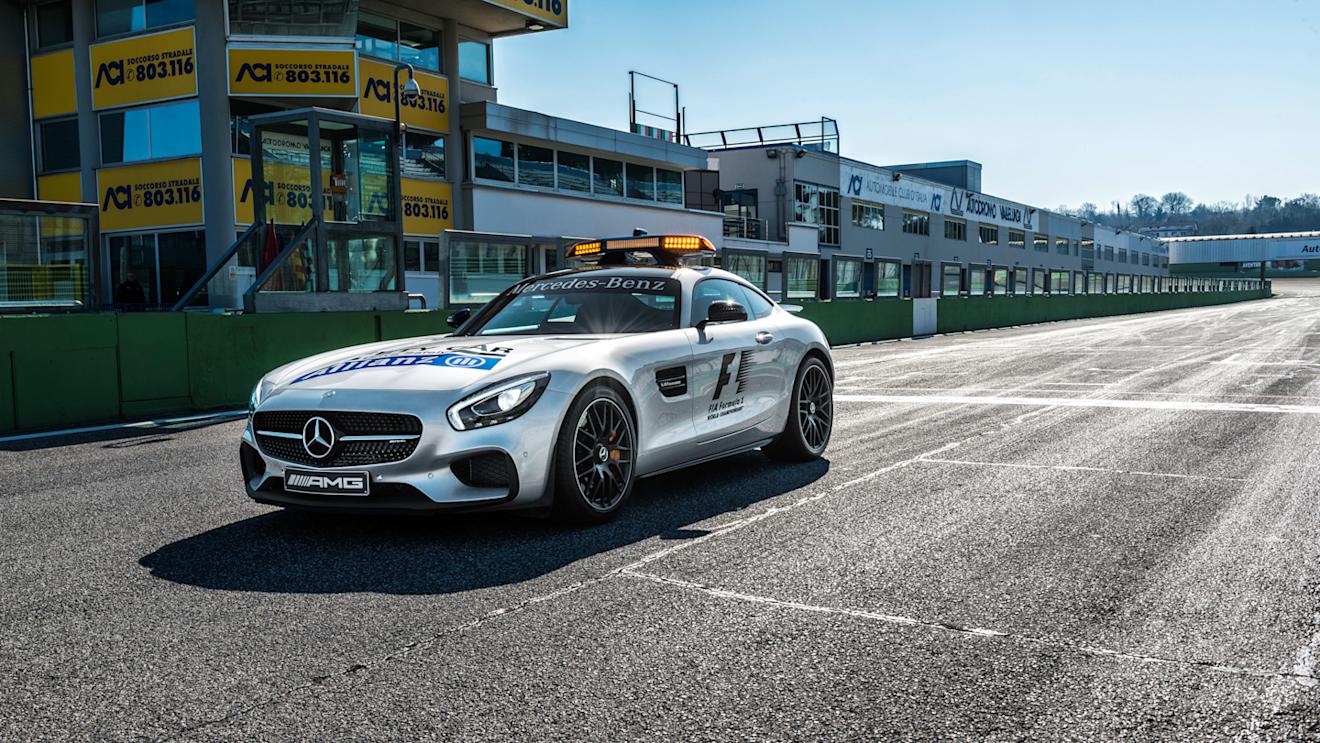 F1 racing's new Safety Car, the Mercedes-AMG GT S. © Mercedes AMG 