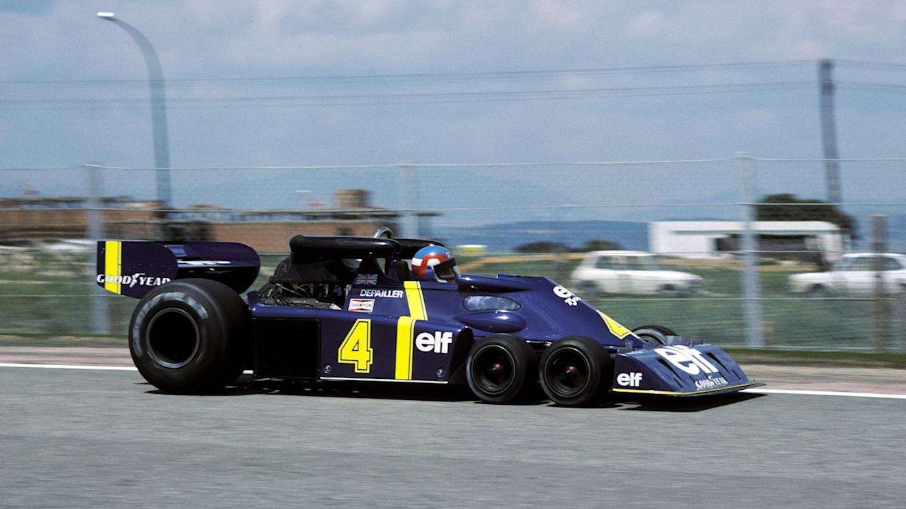 Patrick Depailler qualified third in the first race for the radical Tyrrell P34, but spun out after suffering brake problems on lap 26. Spanish Grand Prix, Jarama, 2 May 1976. ©Sutton Motorsport Images