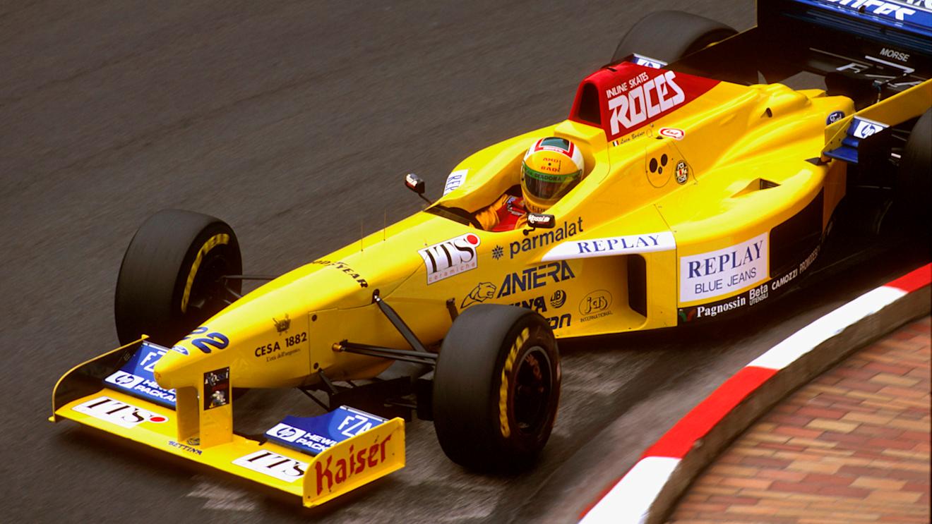 Luca Badoer (Forti FG03 96 Ford) at Loews Hairpin. He failed to finish the race after crashing into Villeneuve. Monte Carlo, Monaco.16-19 May 1996. © LAT Photographic