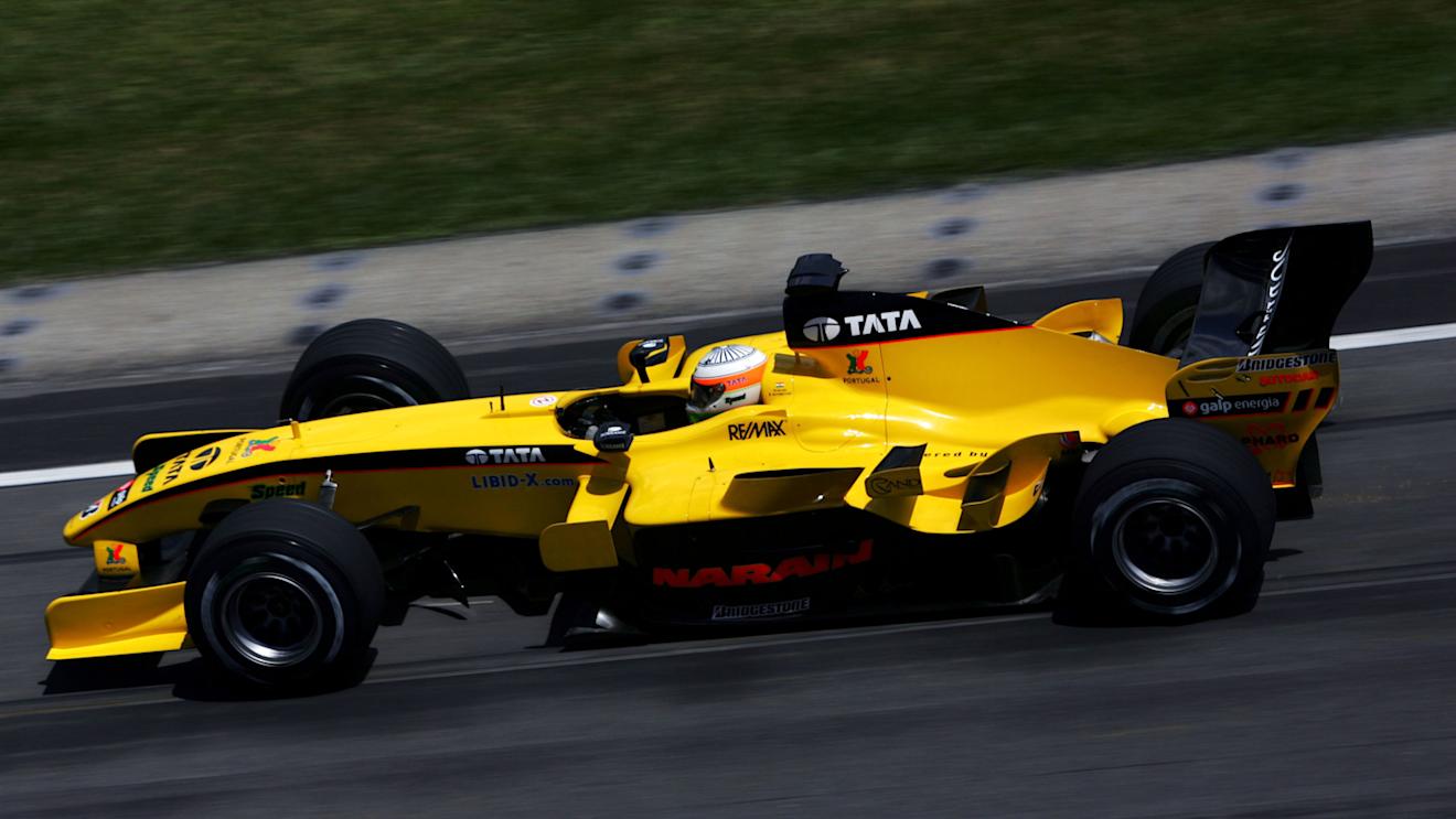 Narain Karthikeyan (IND) Jordan EJ15. Formula One World Championship, Rd 9, United States Grand Prix, Practice Day, Indianapolis, USA, 17 June 2005. © Sutton Motorsport Images