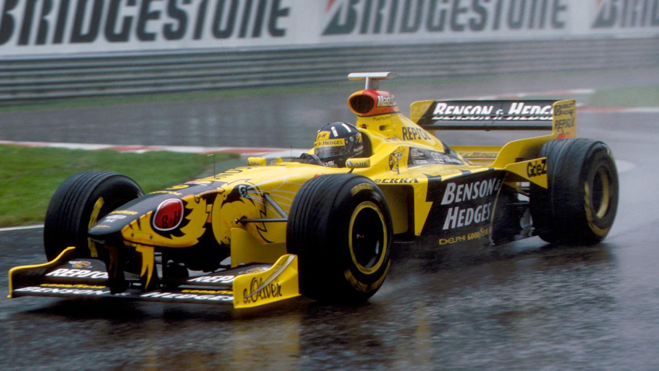 Damon Hill (GBR) Jordan J198 Mugen-Honda secured the team's first ever victory.
Formula One World Championship, Rd 13, Belgian Grand Prix, Spa-Francorchamps, Belgium, 30 August 1998.  ©Sutton Motorsport Images