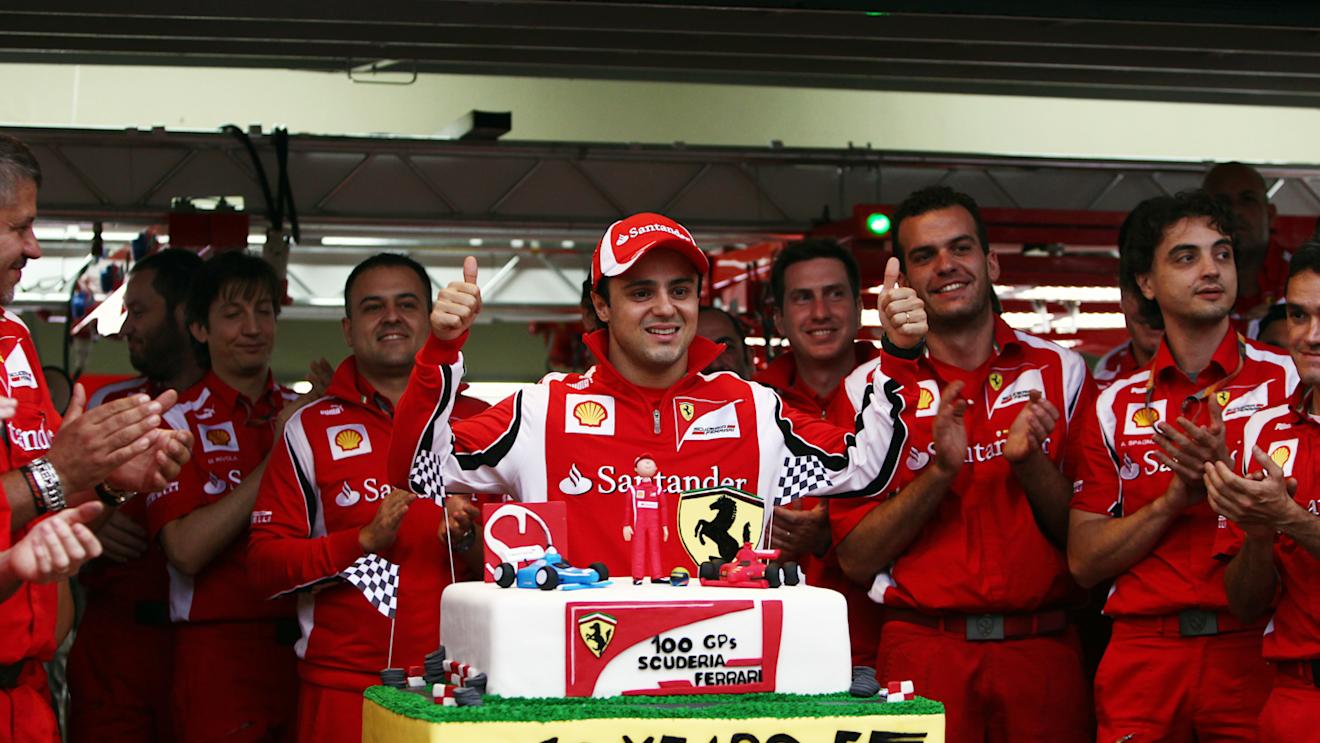 Ferrari celebrate 100 GPs and 10 years with the team for Felipe Massa (BRA) Ferrari.
Formula One World Championship, Rd 19, Brazilian Grand Prix, Qualifying Day, Interlagos, Sao Paulo, Brazil, Saturday 26 November 2011. 
 © © Sutton Motorsport Images