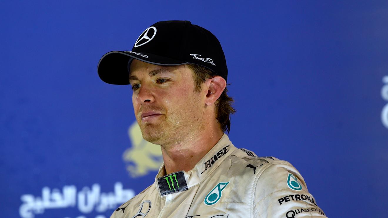 Nico Rosberg (GER) Mercedes AMG F1 on the podium at Formula One World Championship, Rd4, Bahrain Grand Prix Race, Bahrain International Circuit, Sakhir, Bahrain, Sunday 19  April 2015. © Sutton Motorsport Images