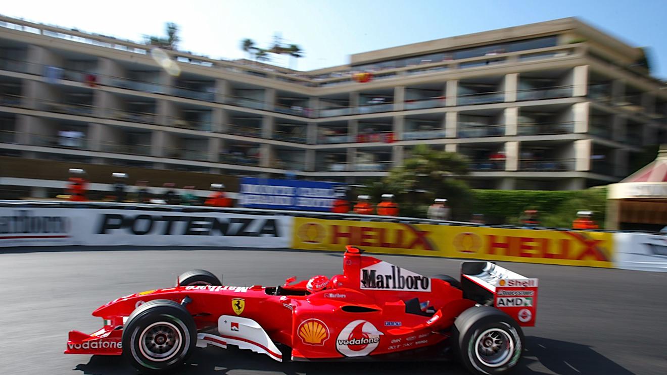 Michael Schumacher (GER) Ferrari F2004.
Formula One World Championship, Rd 6, Monaco Grand Prix, Qualifying Day, Monte Carlo, 22 May 2004.