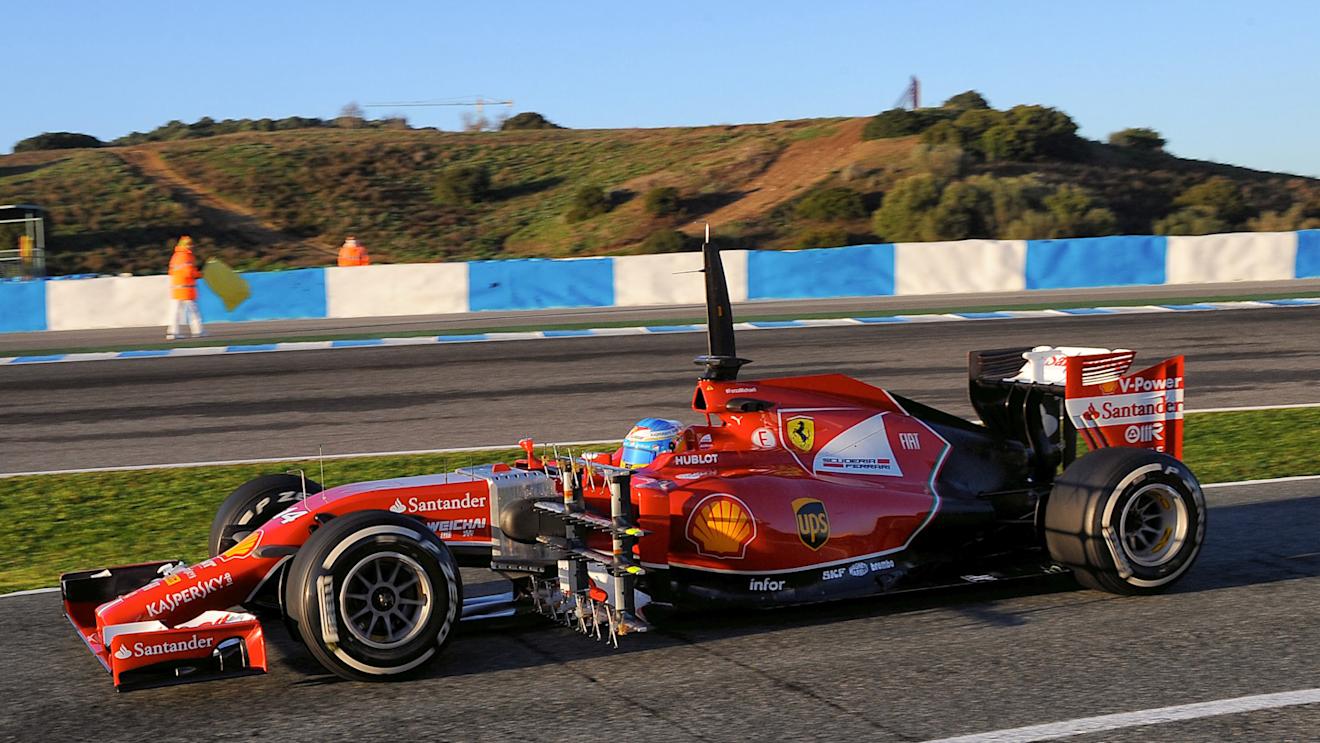Fernando Alonso (ESP) Ferrari F14 T with sensors attached. Formula One Testing, Jerez, Spain, Day Three, Thursday, 30 January 2014 © Sutton Images. No reproduction without permission