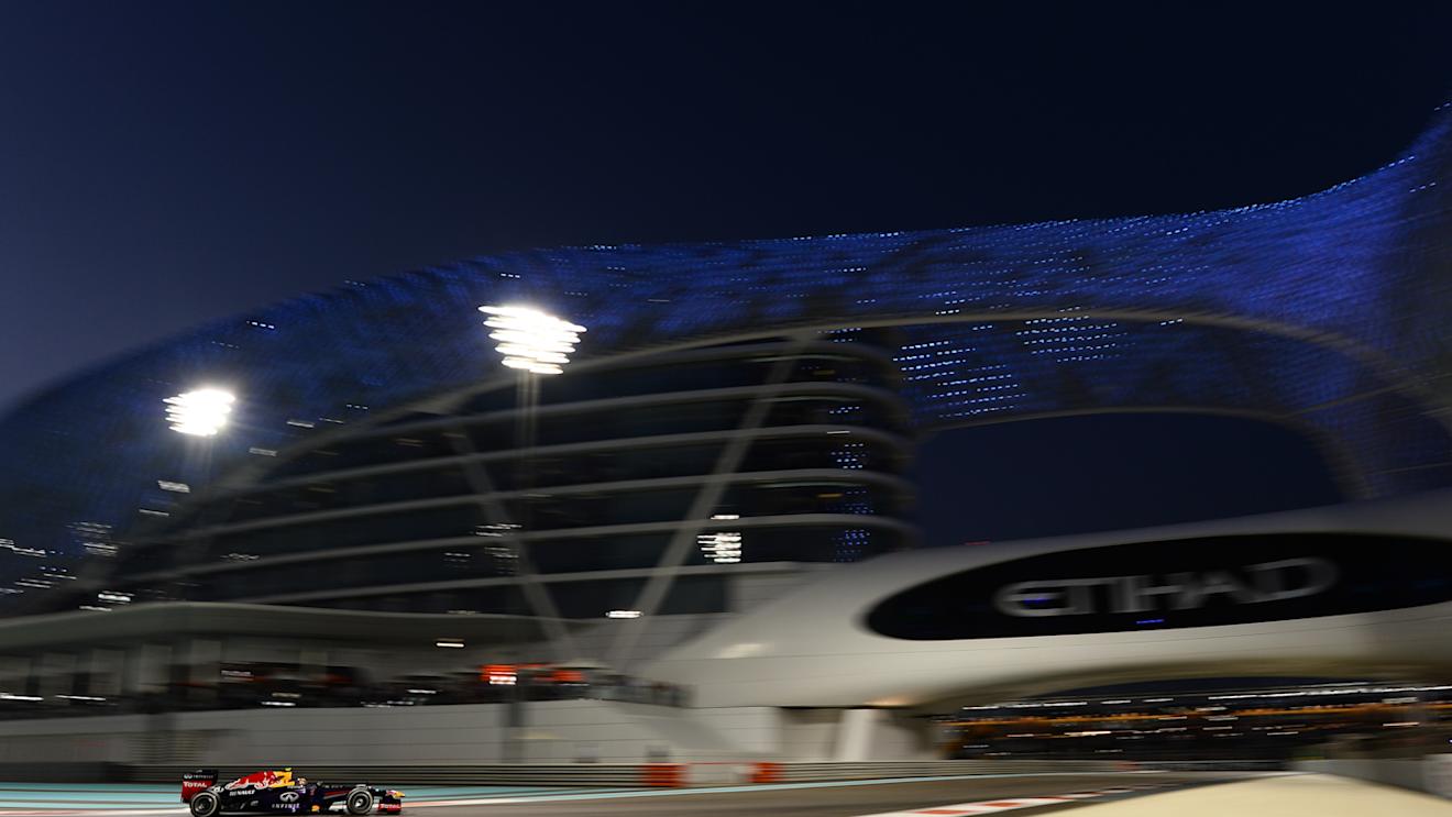 Sebastian Vettel (GER) Red Bull Racing RB9. Formula One World Championship, Rd17, Abu Dhabi Grand Prix, Race Day, Yas Marina Circuit, Abu Dhabi, UAE, Sunday, 3 November 2013