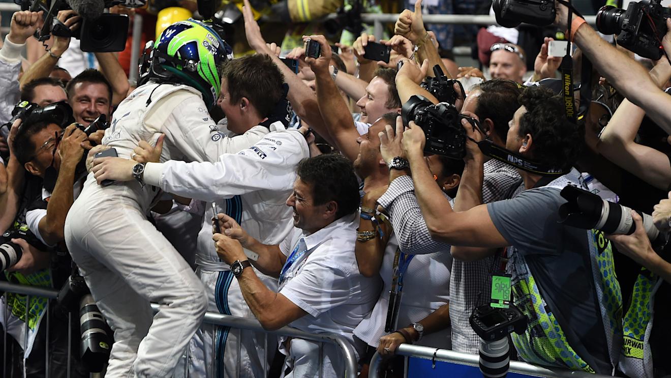 Felipe Massa (BRA) Williams celebrates in parc ferme. Formula One World Championship, Rd19, Abu Dhabi Grand Prix, Race, Yas Marina Circuit, Abu Dhabi, UAE, Sunday, 23 November 2014 