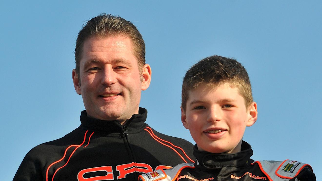 Max Verstappen (NDL), CRG, (right) son of Jos Verstappen (NDL) (left), finished second in the 2010 Winter Cup.
15th Winter Cup, South Garda Karting, Lonato, Italy, 19-21 February 2010.