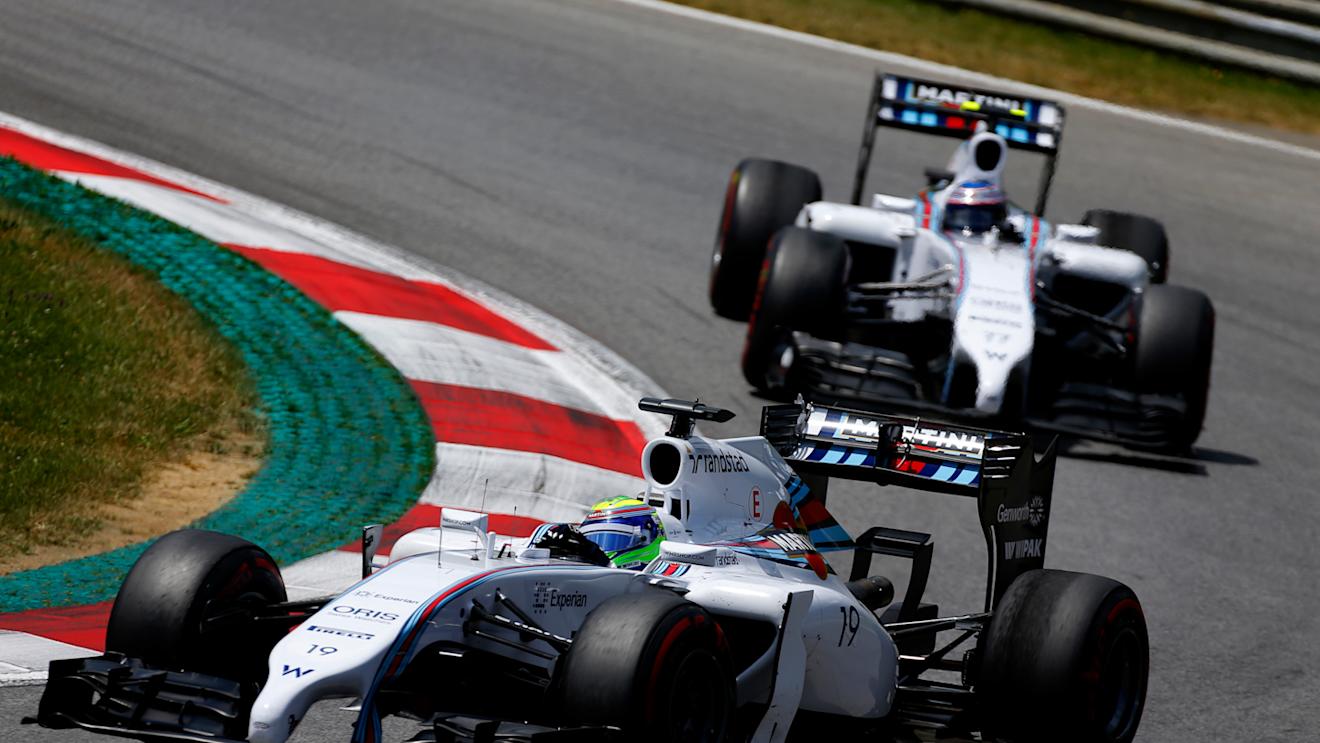Felipe Massa leading Williams team mate Valtteri Bottas in Austria last year © Sutton Motorsport Images