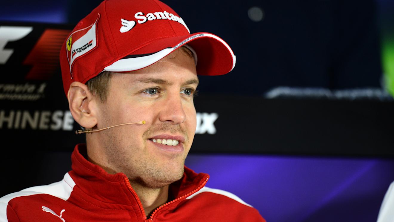 Sebastian Vettel (GER) Ferrari in the Press Conference at Formula One World Championship, Rd3, Chinese Grand Prix, Preparations, Shanghai, China, Thursday 9 April 2015. © Sutton Motorsport Images