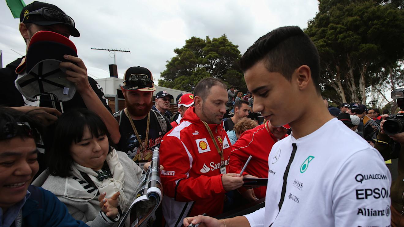 Pascal Wehrlein (GER) Mercedes AMG F1 Test and Reserve Driver signs autographs for the fans at Formula One World Championship, Rd1, Australian Grand Prix, Preparations, Albert Park, Melbourne, Australia, Thursday 12 March 2015. © Sutton Motorsport Images
