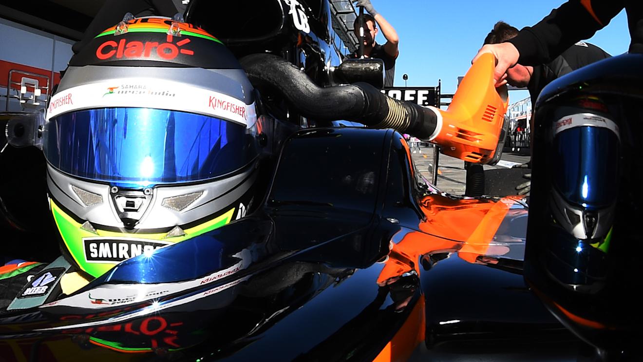 Sergio Perez (MEX) Force India VJM08 at Formula One World Championship, Rd1, Australian Grand Prix, Practice, Albert Park, Melbourne, Australia, Friday 13 March 2015. © Sutton Motorsport Images