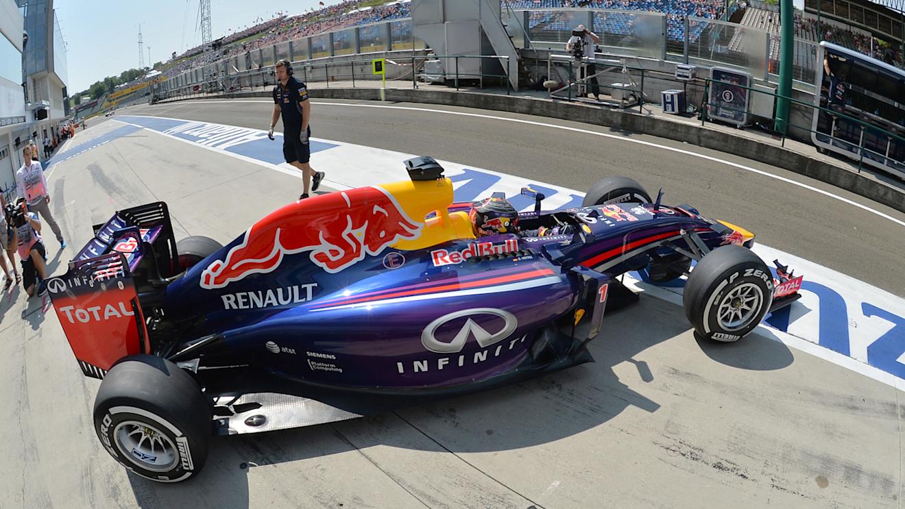 Sebastian Vettel (GER) Red Bull Racing RB10.
Formula One World Championship, Rd11, Hungarian Grand Prix, Qualifying, Hungaroring, Hungary. Saturday 26 July 2014.
