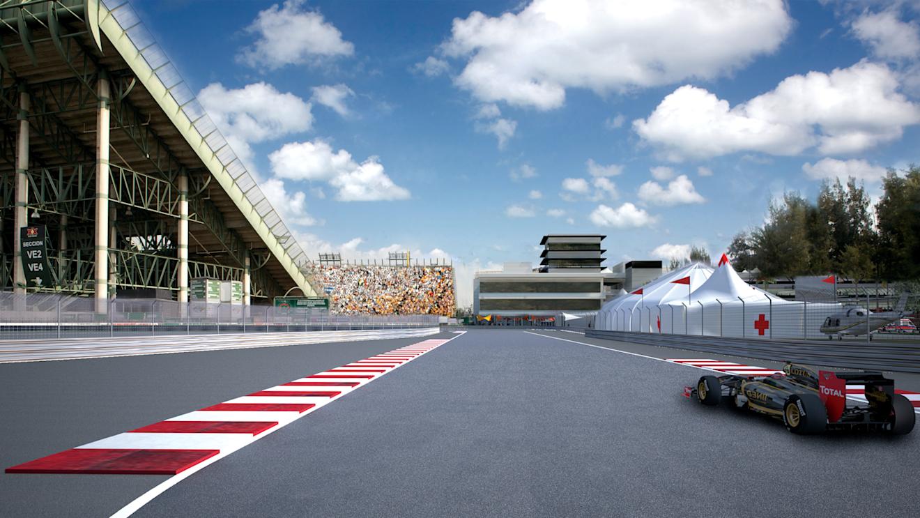 An artist's rendering of the Autodromo Hermanos Rodriguez © Tilke GmbH & Co. KG