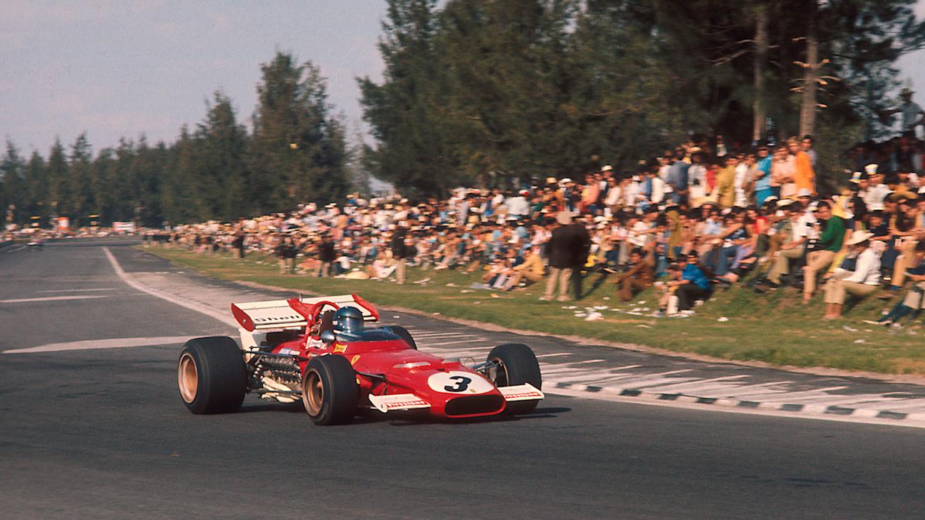 1970 Mexican Grand Prix. Mexico City, Mexico. 23-25 October 1970.
Jacky Ickx (Ferrari 312B) 1st position followed by Jackie Stewart (Tyrrell 001 Ford). World Copyright - LAT Photographic