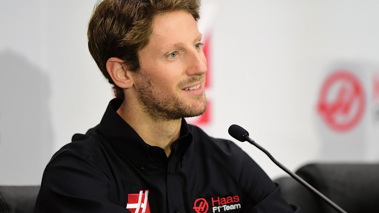 Romain Grosjean of France speaks during a press conference as Haas F1 Team announces Grosjean as their driver for the upcoming 2016 Formula 1 season on September 29, 2015 in Kannapolis, North Carolina © 2015 Getty Images