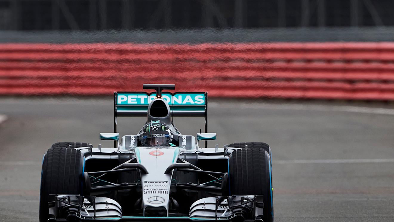 Nico Rosberg (GER) Mercedes AMG F1 W06 at the Mercedes AMG F1 W06 First Run, Silverstone, England, 29 January 2015. ©Mercedes AMG Petronas F1 Team

