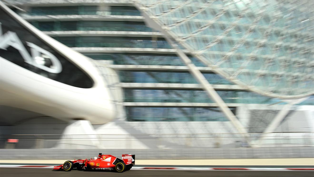 Sebastian Vettel (GER) Ferrari SF15-T at Formula One World Championship, Rd19, Abu Dhabi Grand Prix, Practice, Yas Marina Circuit, Abu Dhabi, UAE, Friday 27 November 2015. © Sutton Motorsport Images