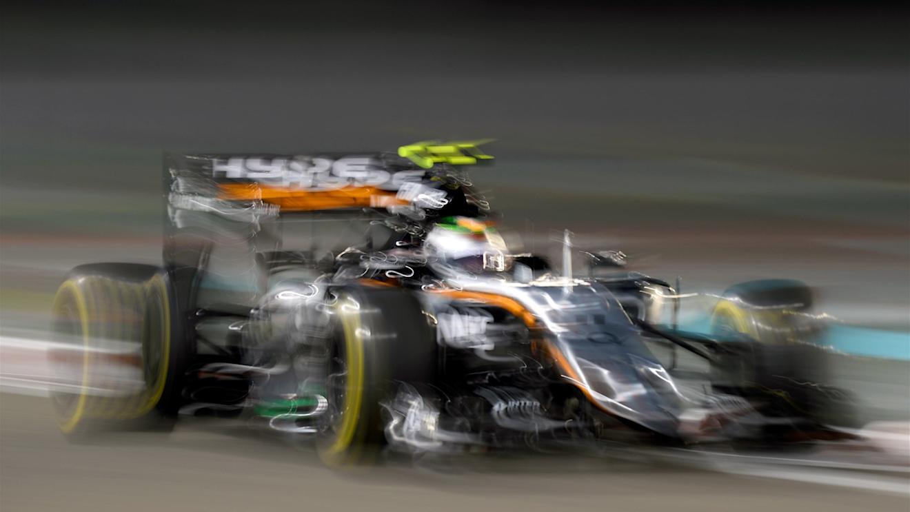 Sergio Perez (MEX) Force India VJM08 at Formula One World Championship, Rd19, Abu Dhabi Grand Prix, Practice, Yas Marina Circuit, Abu Dhabi, UAE, Friday 27 November 2015. © Sutton Motorsport Images