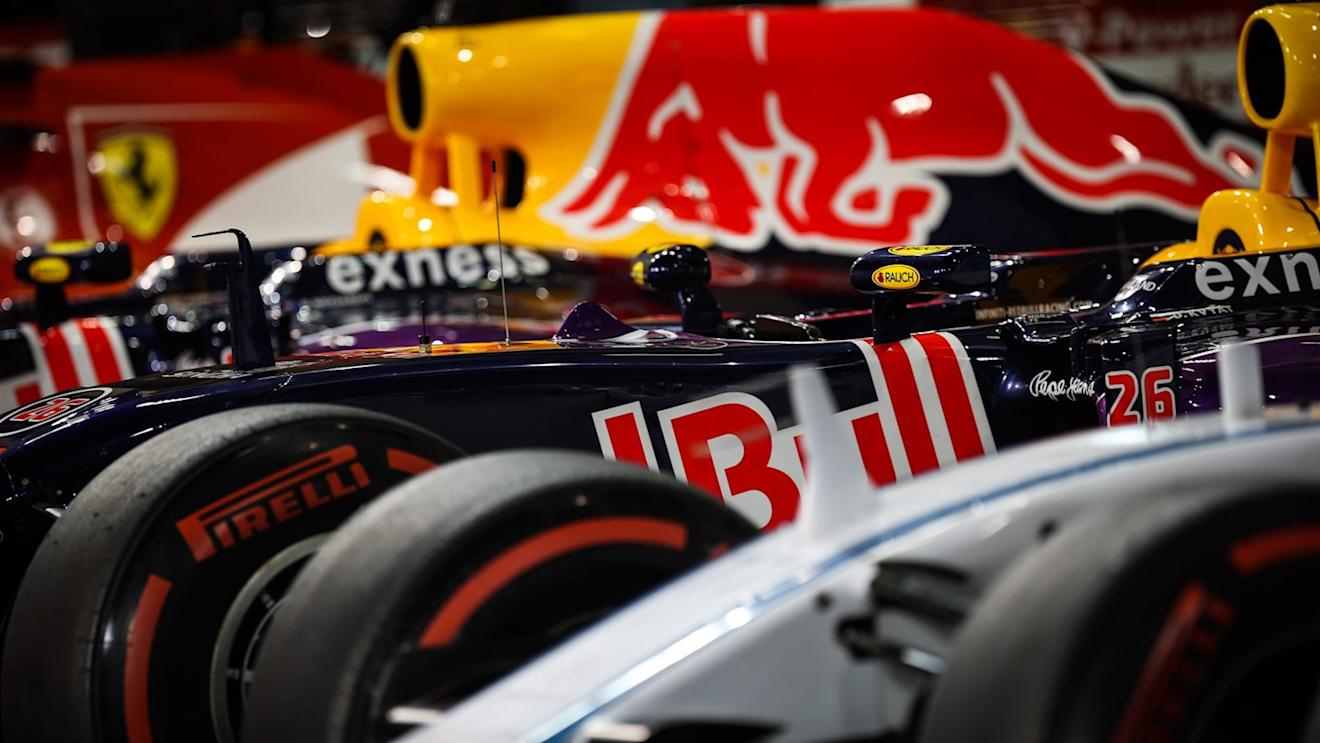 F1 cars in parc ferme at Formula One World Championship, Rd19, Abu Dhabi Grand Prix, Qualifying, Yas Marina Circuit, Abu Dhabi, UAE, Saturday 28 November 2015. © Sutton Motorsport Images