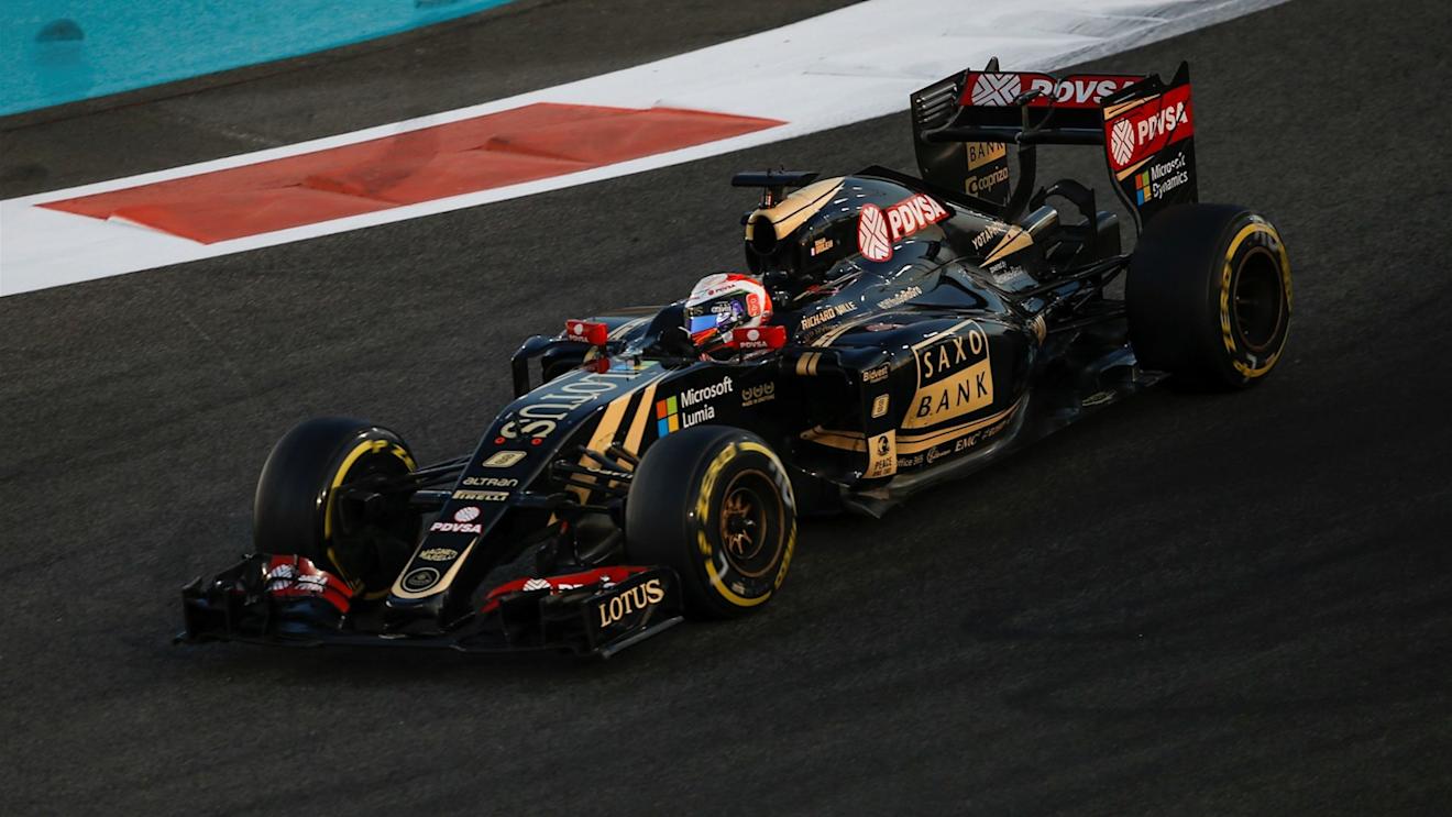 Romain Grosjean (FRA) Lotus E23 Hybrid at Formula One World Championship, Rd19, Abu Dhabi Grand Prix, Race, Yas Marina Circuit, Abu Dhabi, UAE, Sunday 29 November 2015. © Sutton Motorsport Images