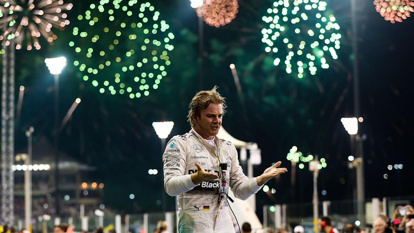 Race winner Nico Rosberg (GER) Mercedes AMG F1 celebrates in parc ferme at Formula One World Championship, Rd19, Abu Dhabi Grand Prix, Race, Yas Marina Circuit, Abu Dhabi, UAE, Sunday 29 November 2015. © Sutton Motorsport Images