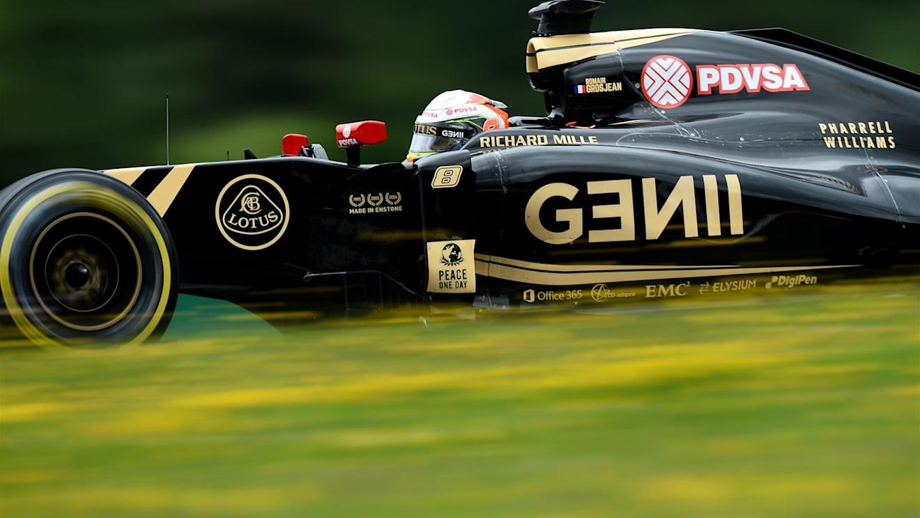 Romain Grosjean (FRA) Lotus E23 Hybrid at Formula One World Championship, Rd8, Austrian Grand Prix, Practice, Spielberg, Austria, Friday 19 June 2015. © Sutton Motorsport Images
