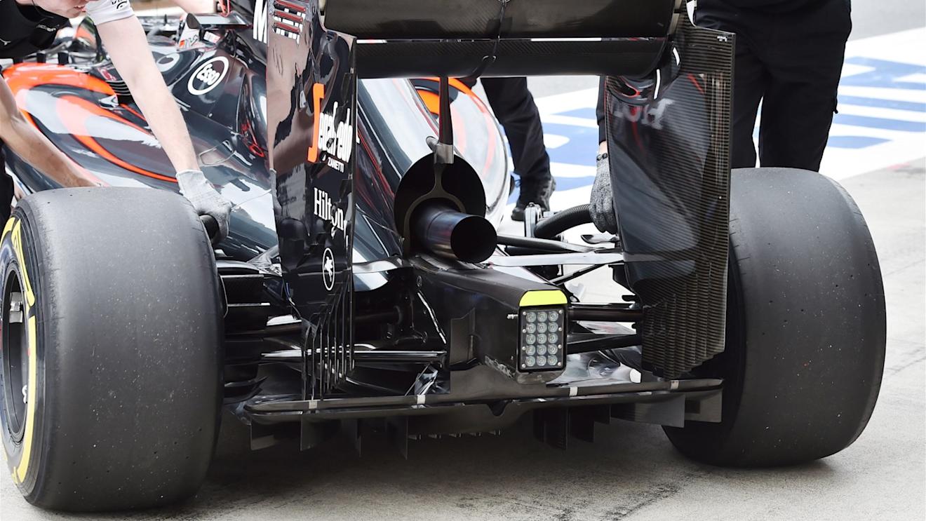 McLaren MP4-30 rear detail at Formula One World Championship, Rd8, Austrian Grand Prix, Practice, Spielberg, Austria, Friday 19 June 2015. © Sutton Motorsport Images