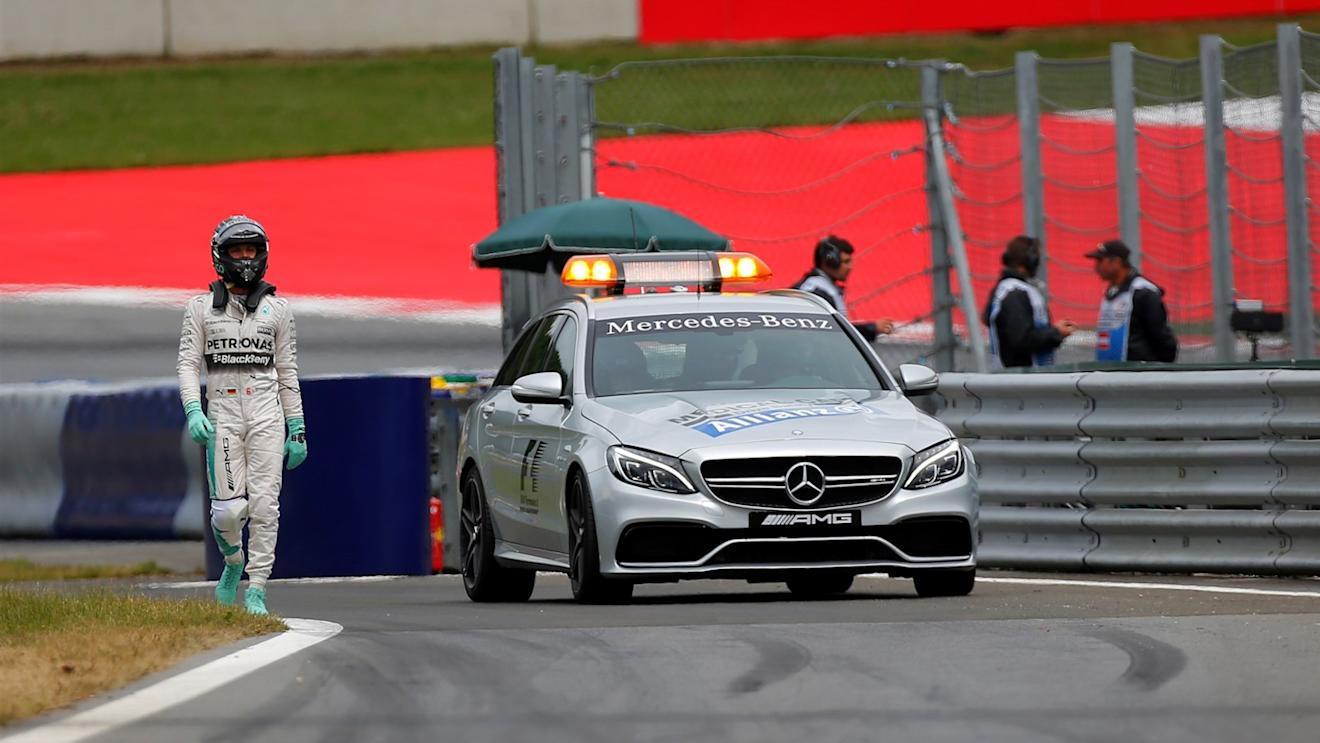 Nico Rosberg (GER) Mercedes AMG F1 walks in after spinning out in Q3 at Formula One World Championship, Rd8, Austrian Grand Prix, Qualifying, Spielberg, Austria, Saturday 20 June 2015. © Sutton Motorsport Images