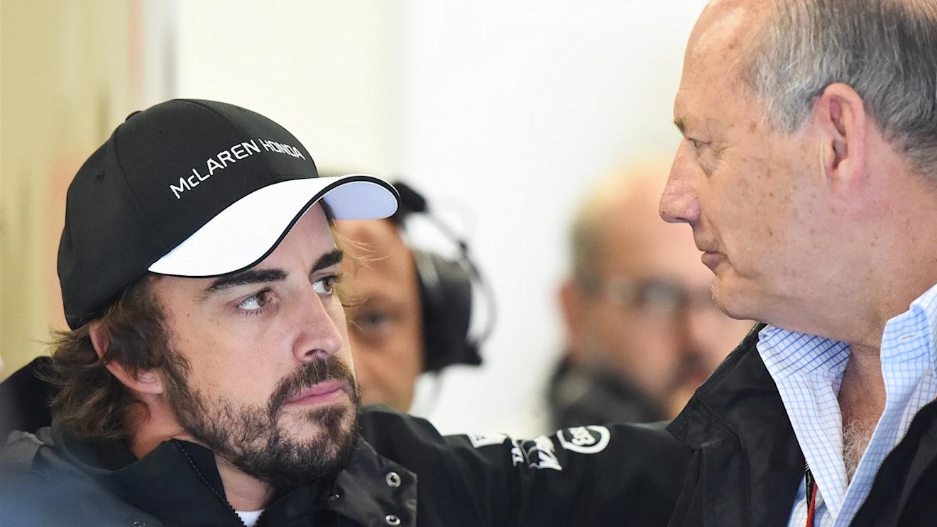 Fernando Alonso (ESP) McLaren and Ron Dennis (GBR) McLaren Executive Chairman at Formula One World Championship, Rd8, Austrian Grand Prix, Qualifying, Spielberg, Austria, Saturday 20 June 2015. © Sutton Motorsport Images