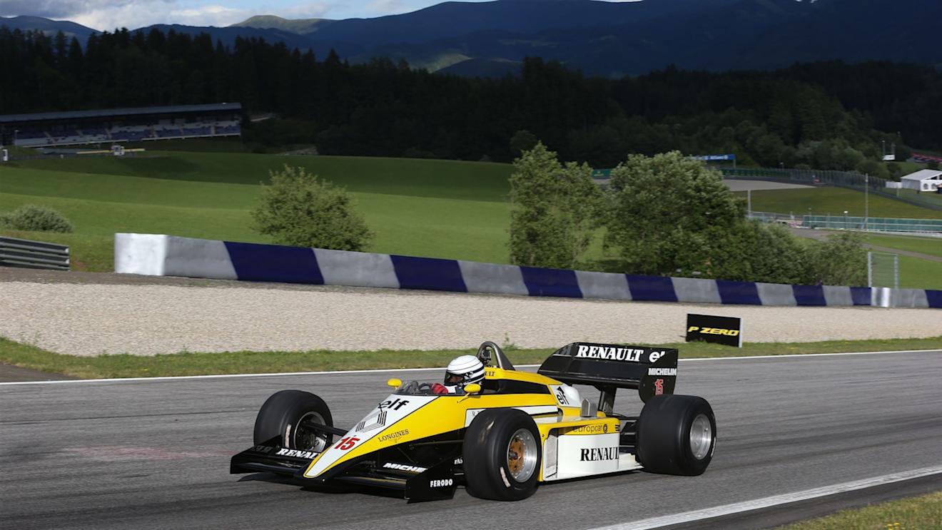 Riccardo Patrese (ITA) Renault RE50 at the Legends Parade at Formula One World Championship, Rd8, Austrian Grand Prix, Qualifying, Spielberg, Austria, Saturday 20 June 2015. © Sutton Motorsport Images